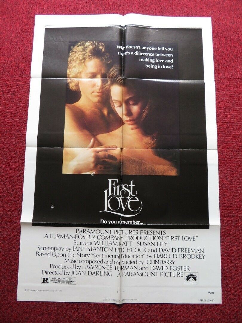 FIRST LOVE FOLDED US ONE SHEET POSTER WILLIAM KATT SUSAN DEY 1977 Movie posters