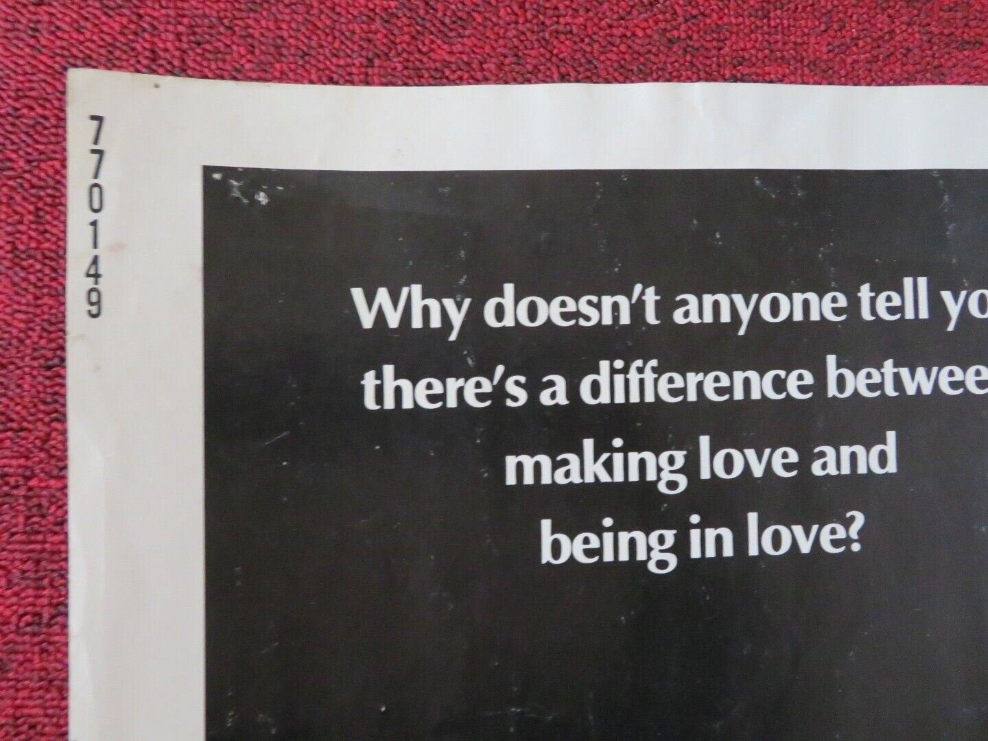 FIRST LOVE US HALF SHEET (22"x 28") POSTER WILLIAM KATT SUSAN DEY 1977 Movie posters