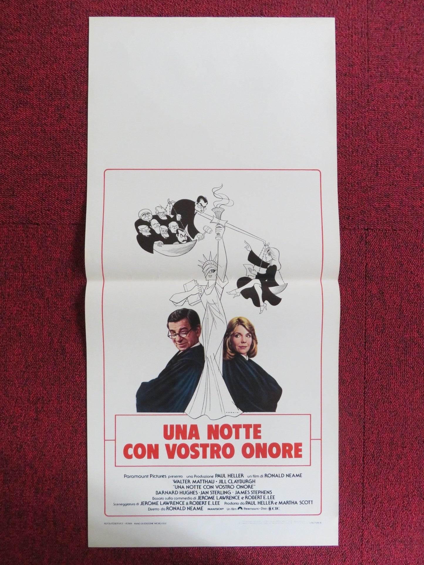 FIRST MONDAY IN OCTOBER ITALIAN LOCANDINA POSTER WALTER MATTHAU 1982 Rendezvous Cinema Movie posters