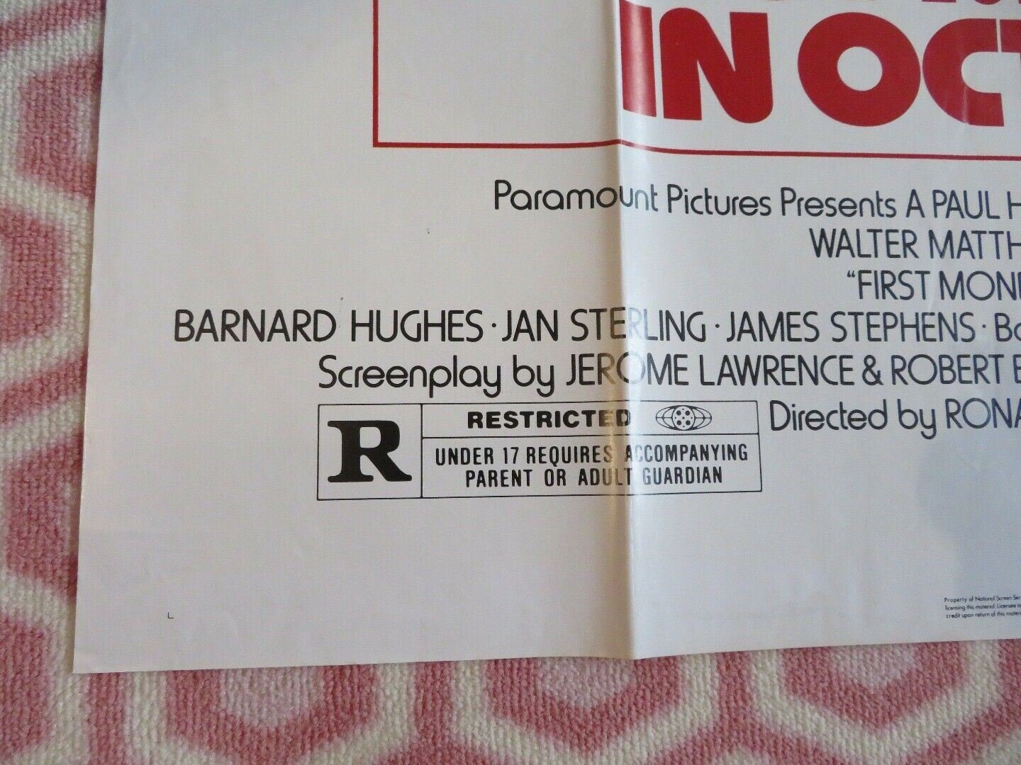 FIRST MONDAY IN OCTOBER US ONE SHEET POSTER WALTER MATTHAU JILL CLAYBURG 1981 Movie posters