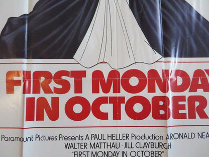 FIRST MONDAY IN OCTOBER US ONE SHEET POSTER WALTER MATTHAU JILL CLAYBURG 1981 Movie posters