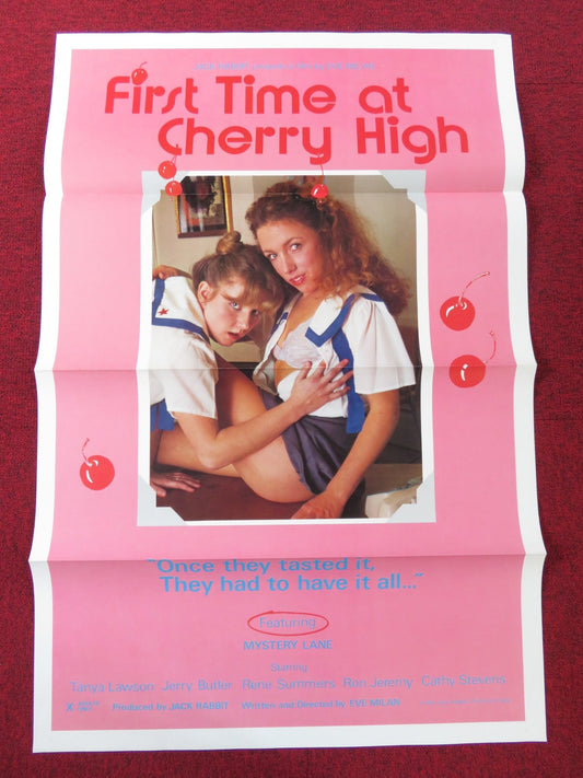 FIRST TIME AT CHERRY HIGH US TRI FOLDED ONE SHEET ROLLED POSTER R. SYMMER 1984 Rendezvous Cinema Movie posters