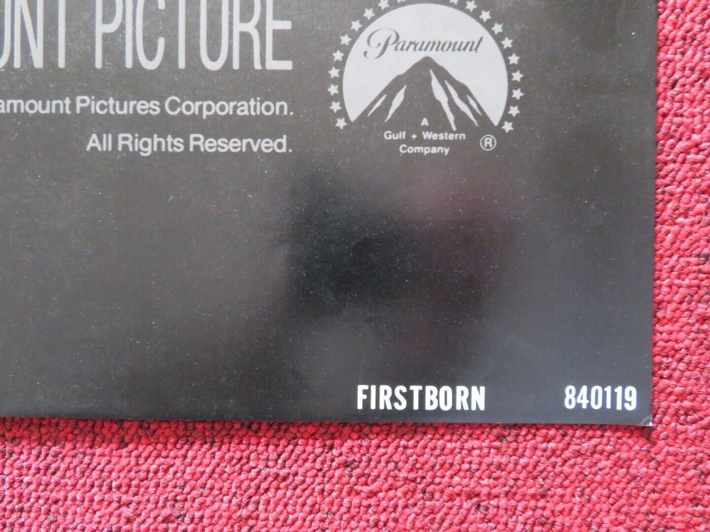 FIRSTBORN FOLDED US ONE SHEET POSTER TERI GARR PETER WELLER 1984 Movie posters