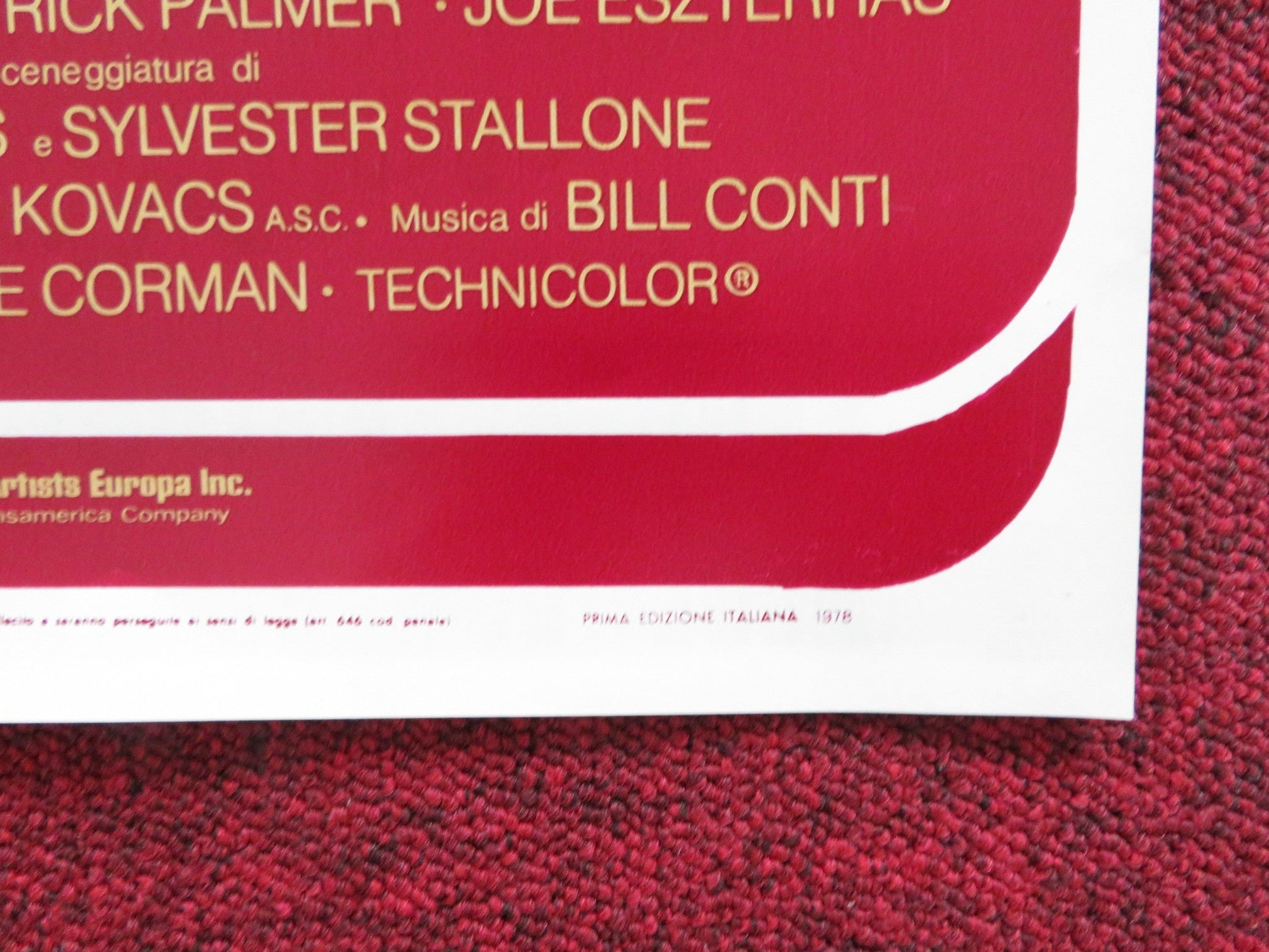 F.I.S.T. - B ITALIAN FOTOBUSTA POSTER SYLVESTER STALLONE ROD STEIGER 1978 Rendezvous Cinema Movie posters