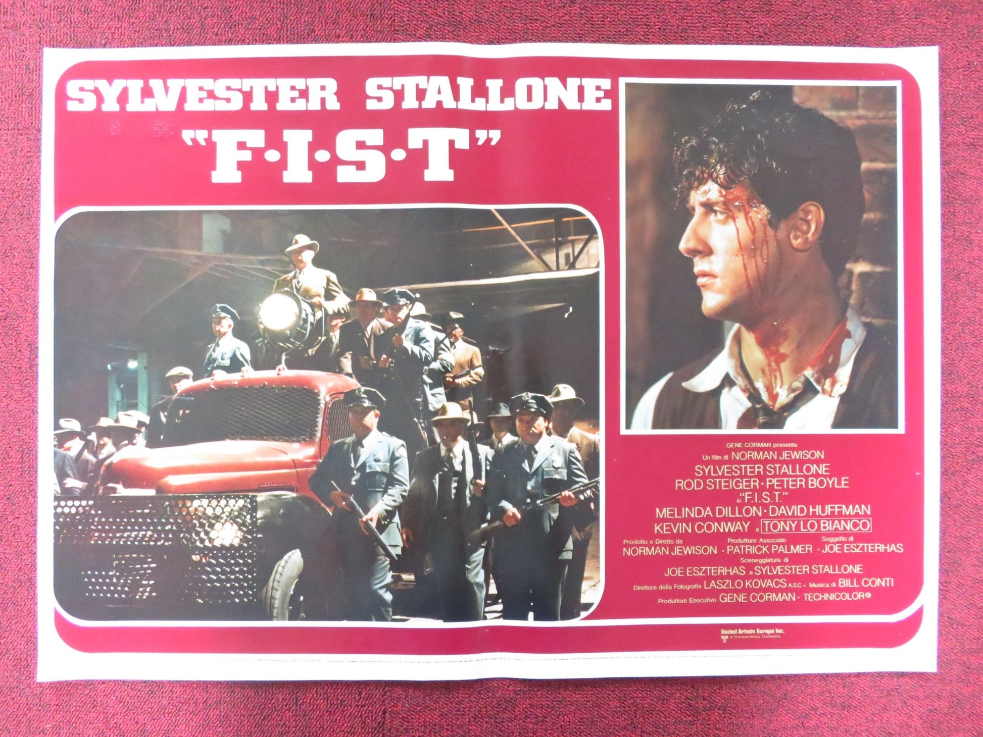 F.I.S.T. - C ITALIAN FOTOBUSTA POSTER SYLVESTER STALLONE ROD STEIGER 1978 Rendezvous Cinema Movie posters