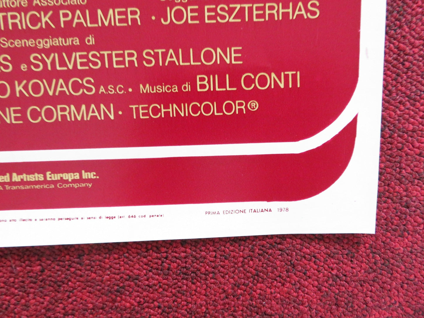 F.I.S.T. - E ITALIAN FOTOBUSTA POSTER SYLVESTER STALLONE ROD STEIGER 1978 Rendezvous Cinema Movie posters