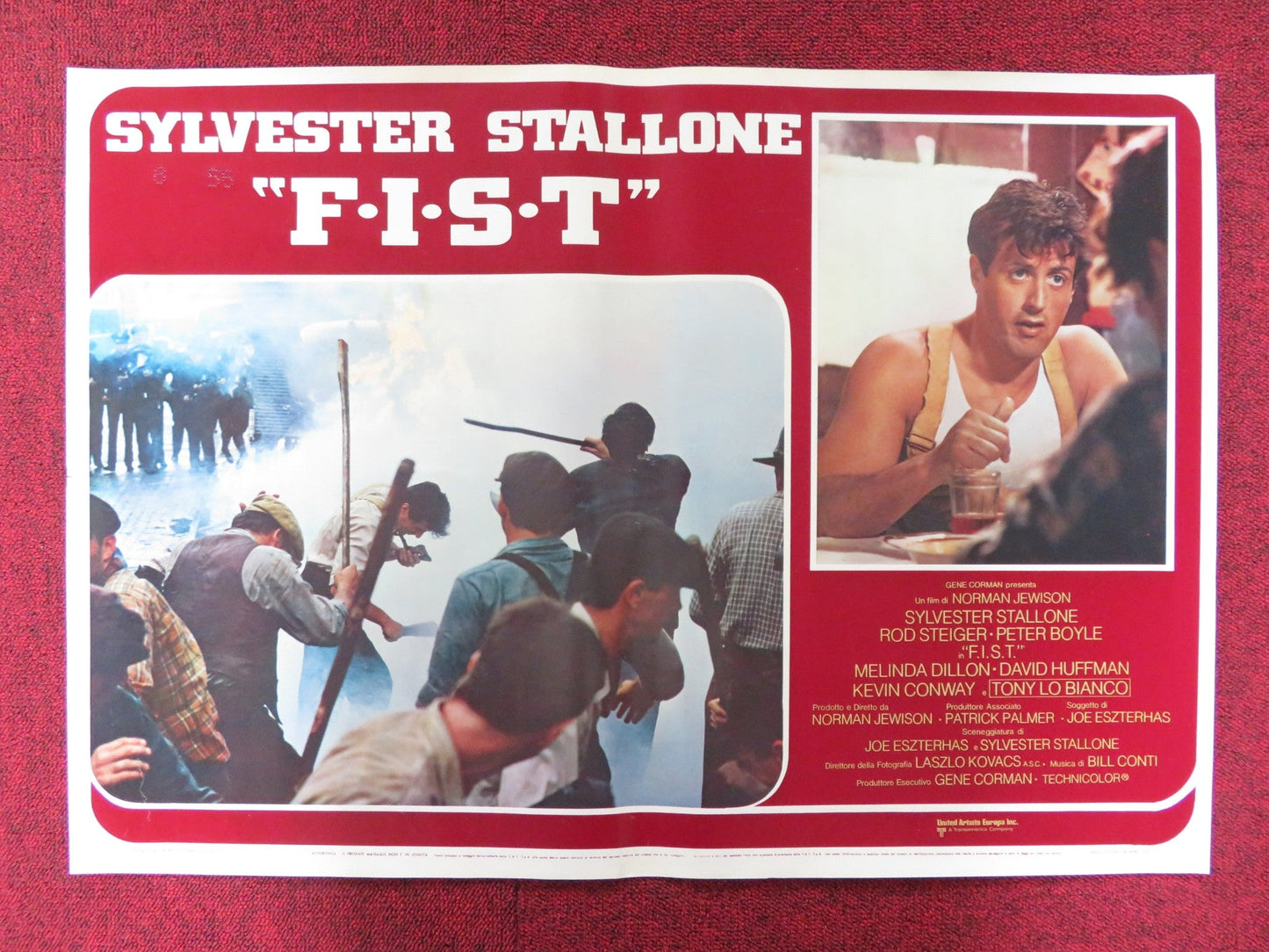 F.I.S.T. - H ITALIAN FOTOBUSTA POSTER SYLVESTER STALLONE ROD STEIGER 1978 Rendezvous Cinema Movie posters