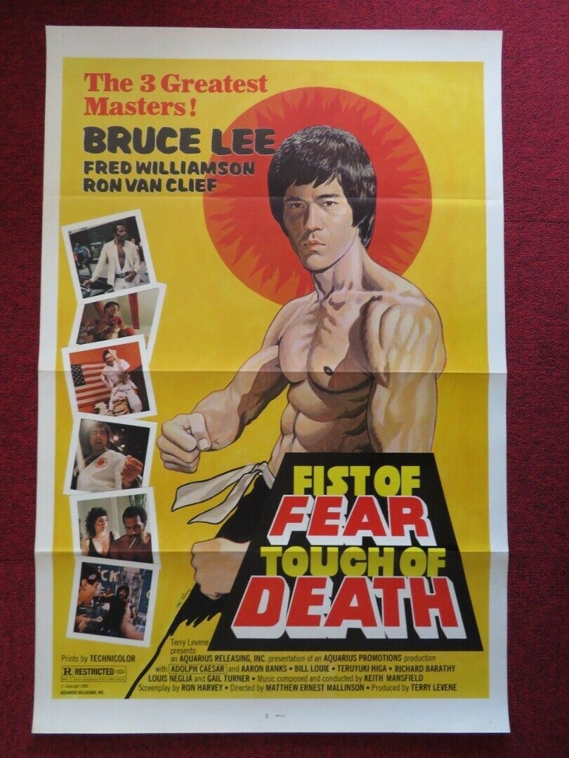 FIST OF FEAR TOUCH OF DEATH - KUNG FU US ONE SHEET ROLLED POSTER BRUCE LEE 1980 Movie posters