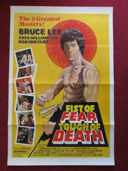 FIST OF FEAR TOUCH OF DEATH - KUNG FU US ONE SHEET ROLLED POSTER BRUCE LEE 1980 Movie posters