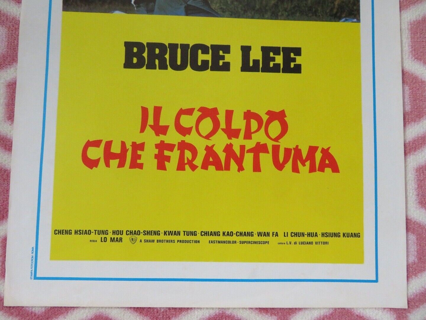 FIST OF FURY ITALIAN LOCANDINA (27.5"x 13") POSTER BRUCE LEE 1972 - Rendezvous Cinema