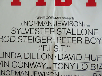 F.I.S.T STYLE B US ONE SHEET POSTER SYLVESTER SALLONE ROD STEIGER 1977 Movie posters