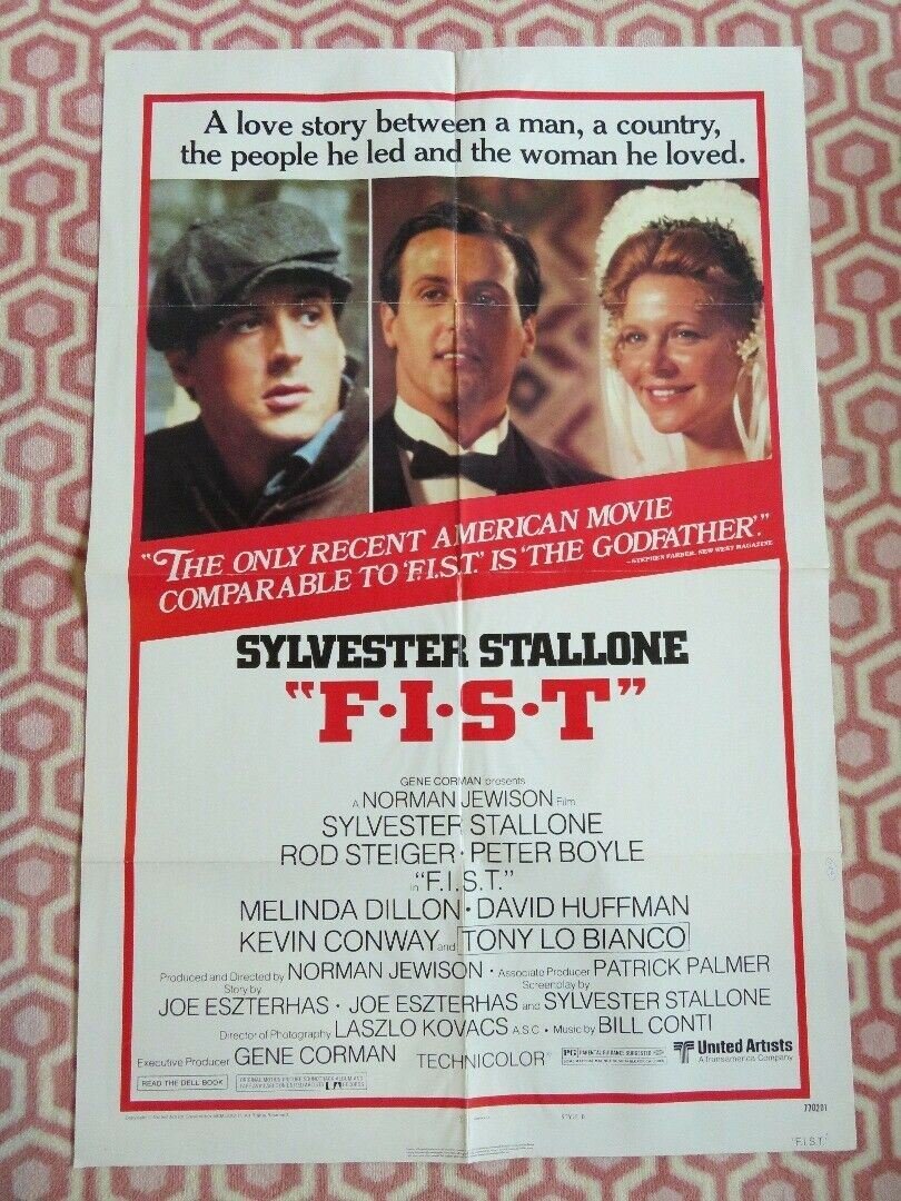 F.I.S.T STYLE B US ONE SHEET POSTER SYLVESTER SALLONE ROD STEIGER 1977 Movie posters