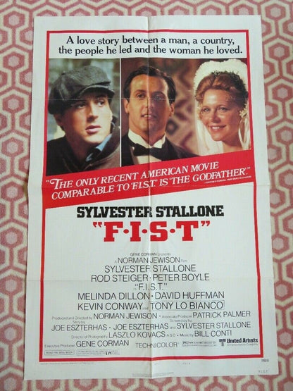 F.I.S.T STYLE B US ONE SHEET POSTER SYLVESTER SALLONE ROD STEIGER 1977 Movie posters