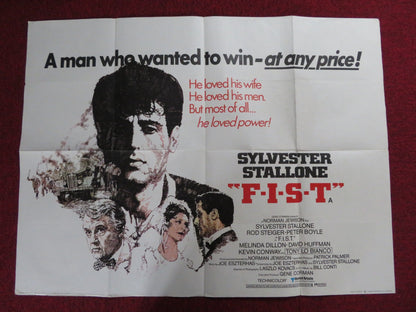 F.I.S.T UK QUAD POSTER FOLDED SYLVESTER STALLONE ROD STEIGER 1978 Rendezvous Cinema Movie posters