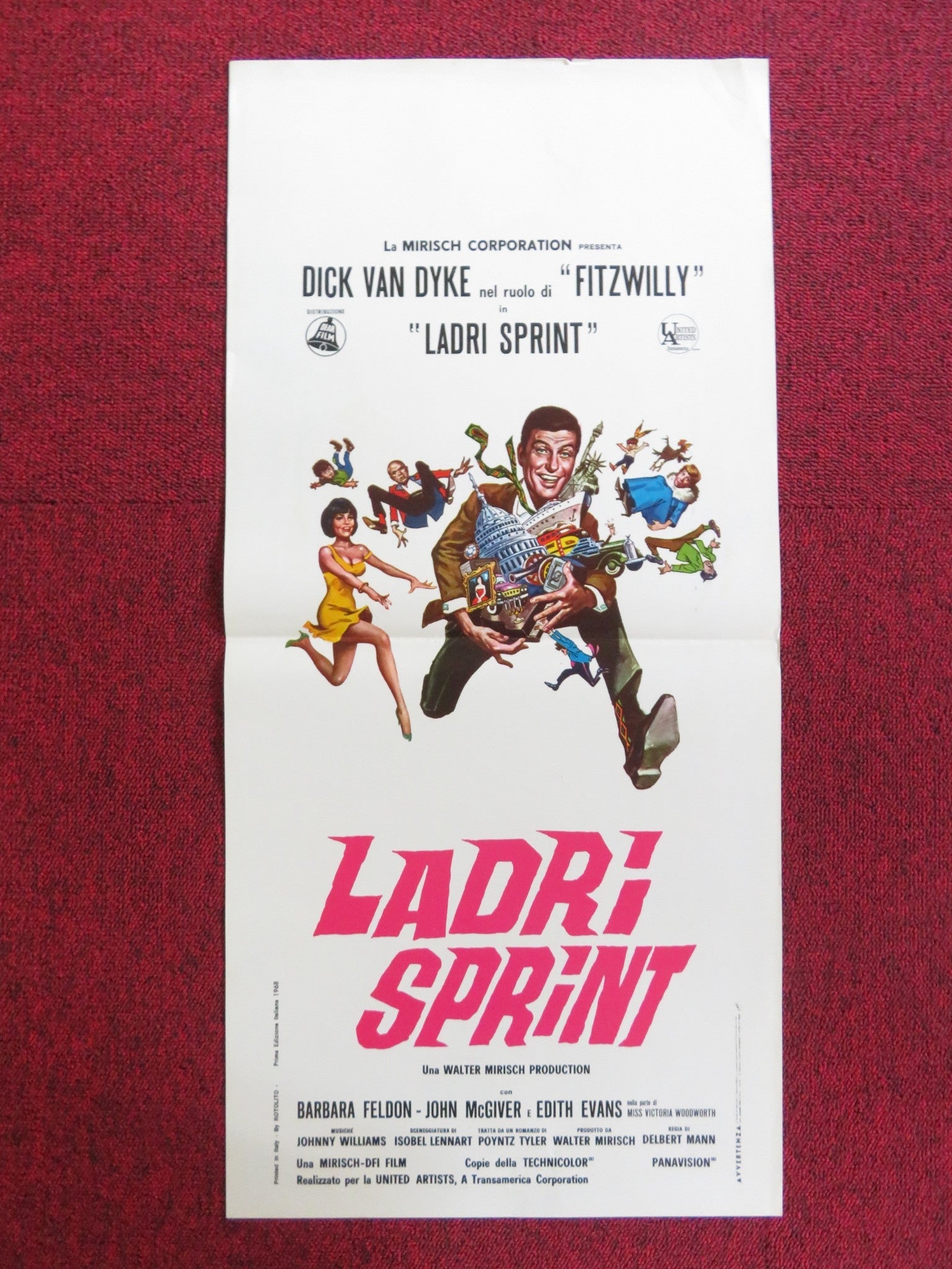 FITZWILLY ITALIAN LOCANDINA POSTER DICK VAN DYKE BARBARA FELDON 1968 Rendezvous Cinema Movie posters