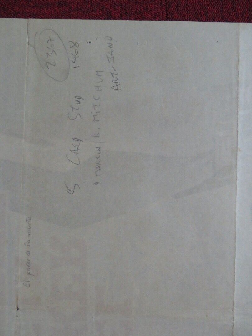 FIVE CARD STUD SPANISH ROLLED POSTER DEAN MARTIN ROBERT MITCHUM 1968 Movie posters