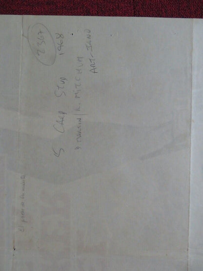 FIVE CARD STUD SPANISH ROLLED POSTER DEAN MARTIN ROBERT MITCHUM 1968 Movie posters