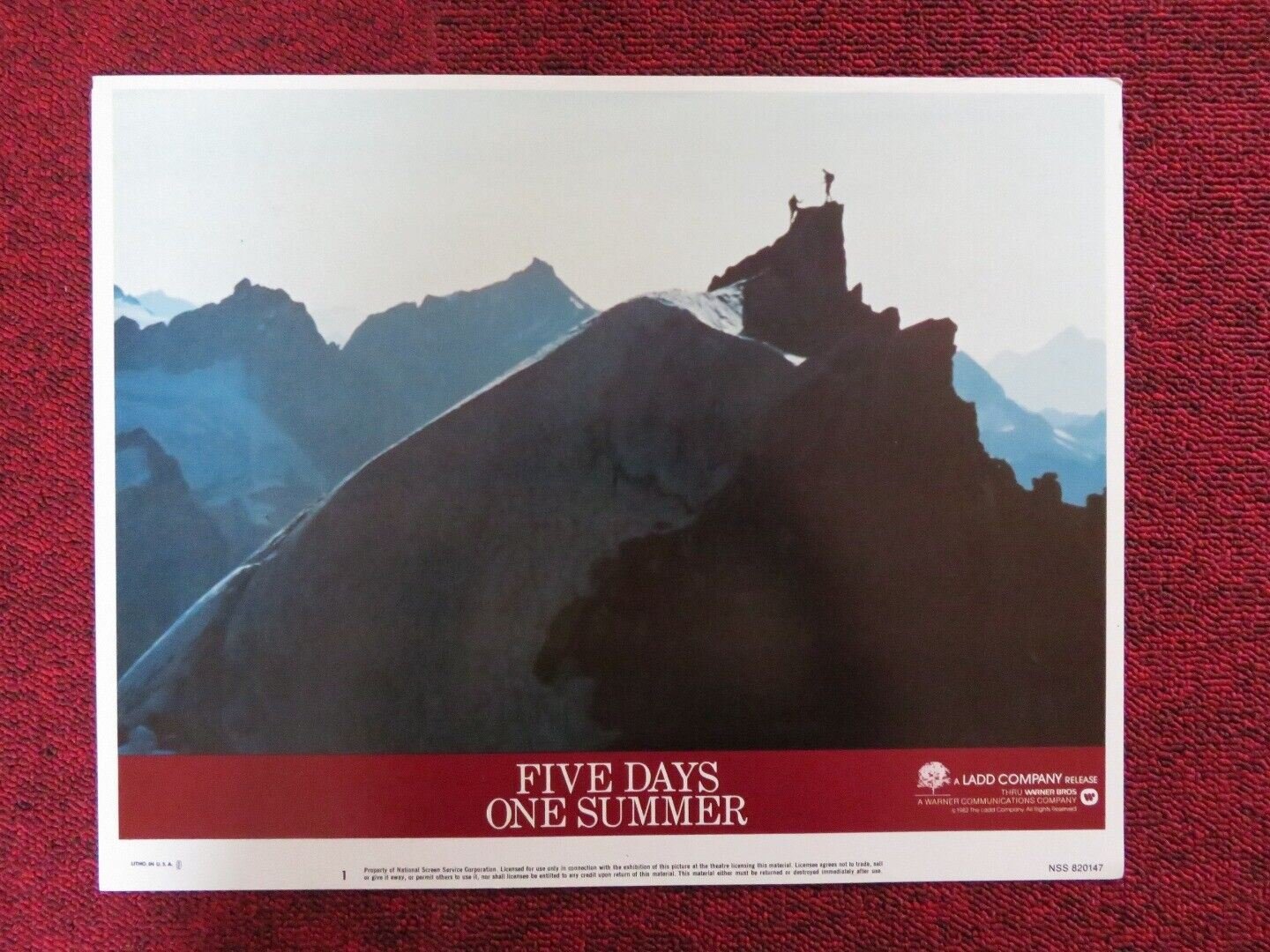 FIVE DAYS ONE SUMMER - 1 US LOBBY CARD SEAN CONNERY 1982 Movie posters