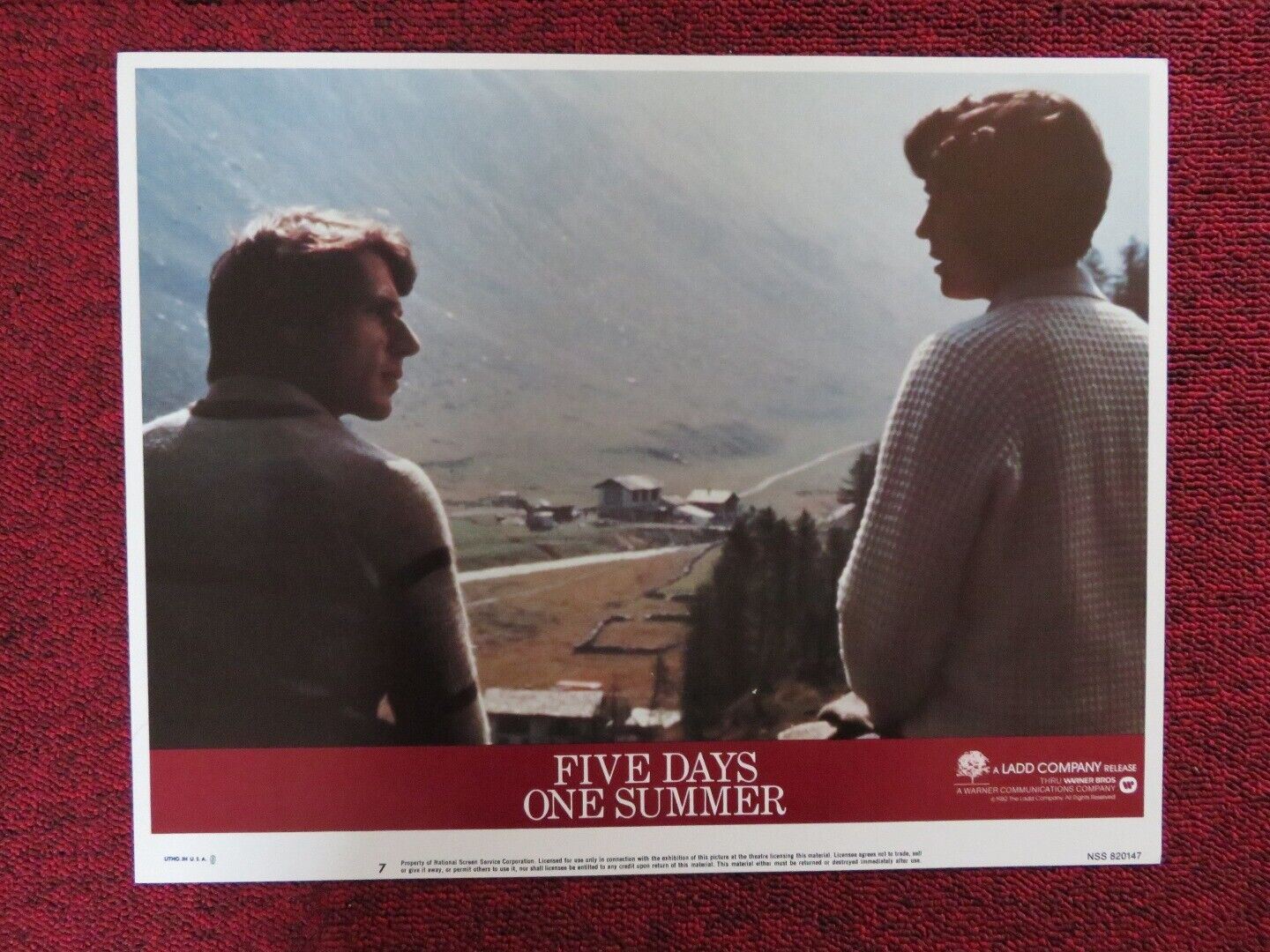 FIVE DAYS ONE SUMMER - 7 US LOBBY CARD LAMBERT WILSON BETSY BRANTLEY 1982 Movie posters