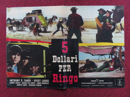 FIVE DOLLARS FOR RINGO - A ITALIAN FOTOBUSTA POSTER ANTHONY P. TABER LAGOS 1966 Rendezvous Cinema Movie posters