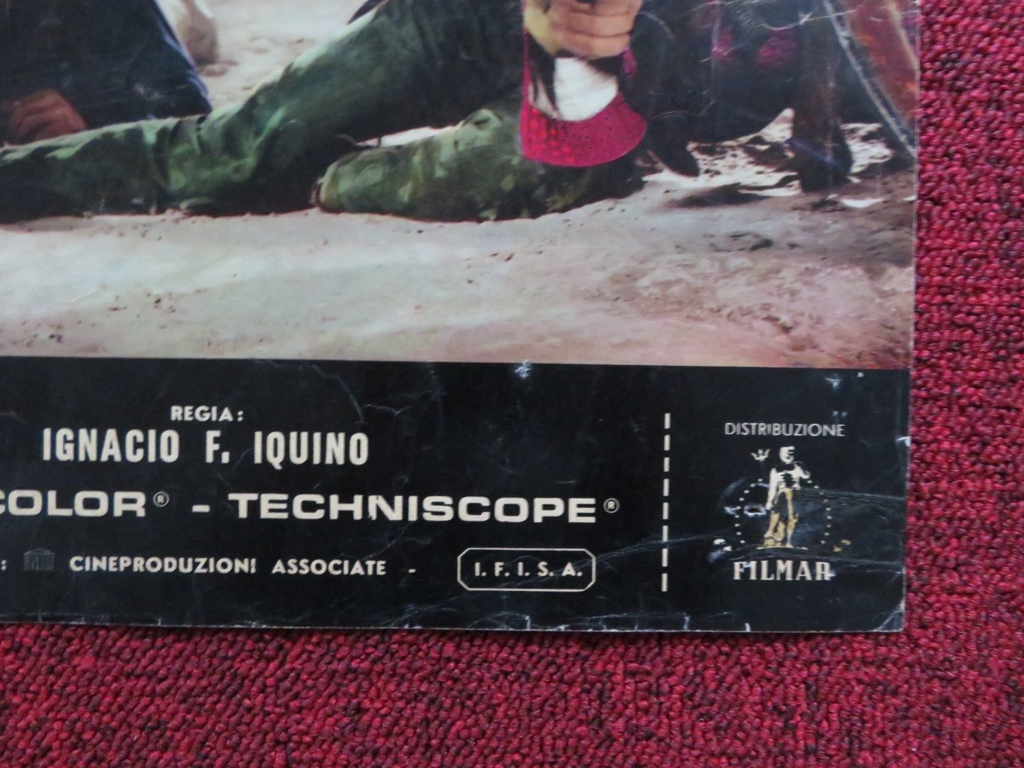 FIVE DOLLARS FOR RINGO - A ITALIAN FOTOBUSTA POSTER ANTHONY P. TABER LAGOS 1966 Rendezvous Cinema Movie posters