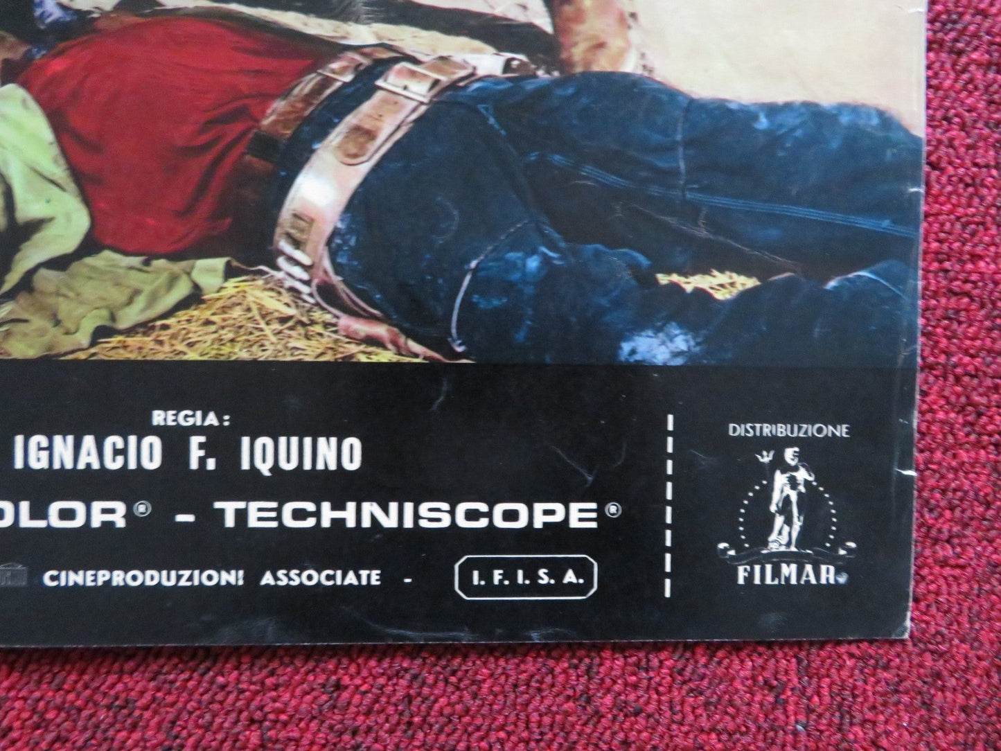 FIVE DOLLARS FOR RINGO - B ITALIAN FOTOBUSTA POSTER ANTHONY P. TABER LAGOS 1966 Rendezvous Cinema Movie posters