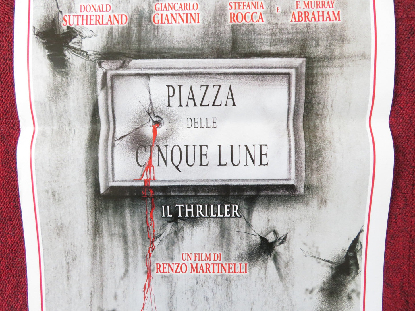 FIVE MOONS PLAZA ITALIAN LOCANDINA POSTER DONALD SUTHERLAND G. GIANNINI 2003 Rendezvous Cinema Movie posters