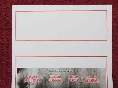 FIVE MOONS PLAZA ITALIAN LOCANDINA POSTER DONALD SUTHERLAND G. GIANNINI 2003 Rendezvous Cinema Movie posters