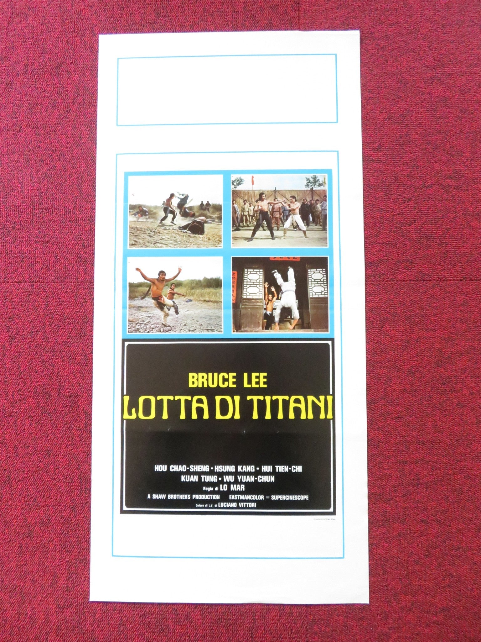FIVE SUPERFIGHTERS ITALIAN LOCANDINA POSTER CHIU - SING HAU SIU - HUNG LEUNG 1979 Rendezvous Cinema Movie posters