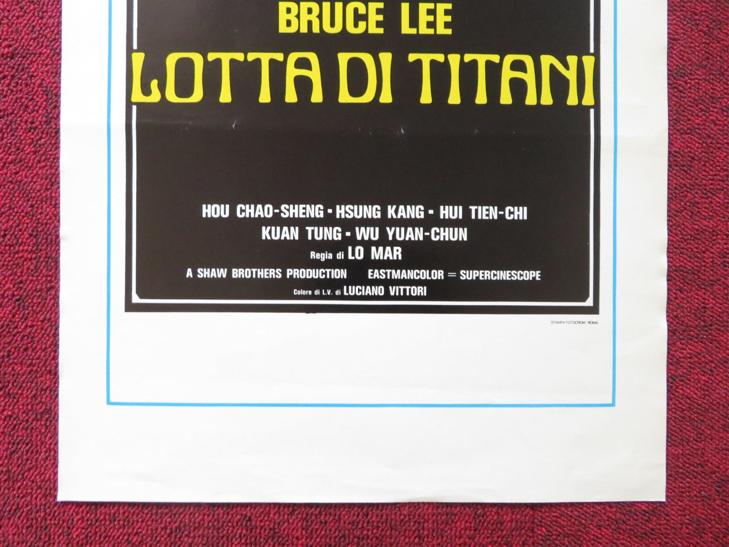 FIVE SUPERFIGHTERS ITALIAN LOCANDINA POSTER CHIU - SING HAU SIU - HUNG LEUNG 1979 Rendezvous Cinema Movie posters