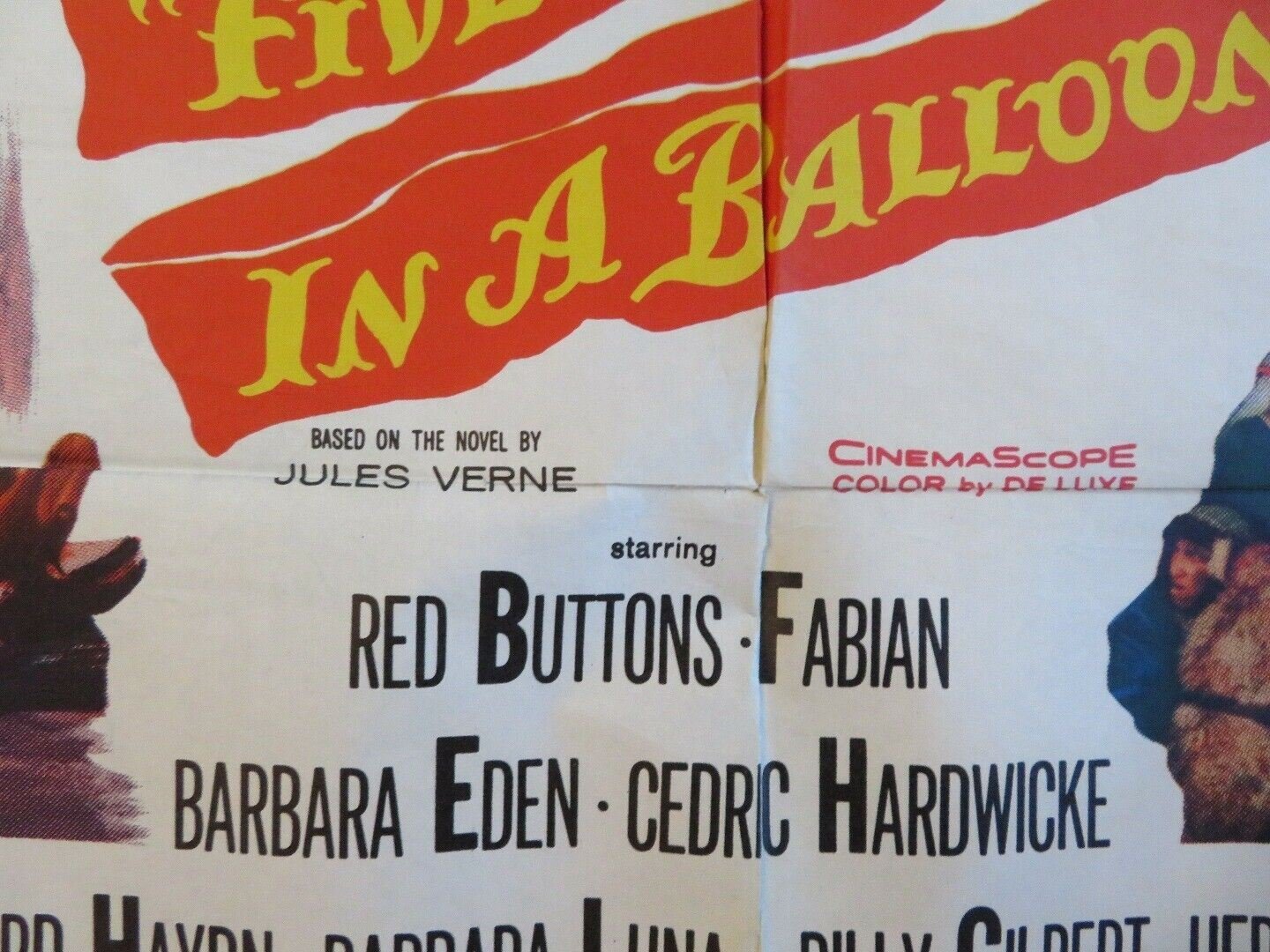 FIVES WEEKS IN A BALLOON US ONE SHEET POSTER PETER LORRE RED BUTTONS 1962 Movie posters
