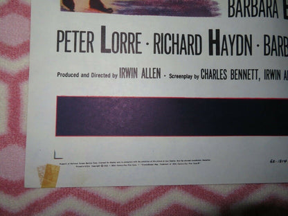 FIVES WEEKS IN A BALLOON US ONE SHEET POSTER PETER LORRE RED BUTTONS 1962 Movie posters