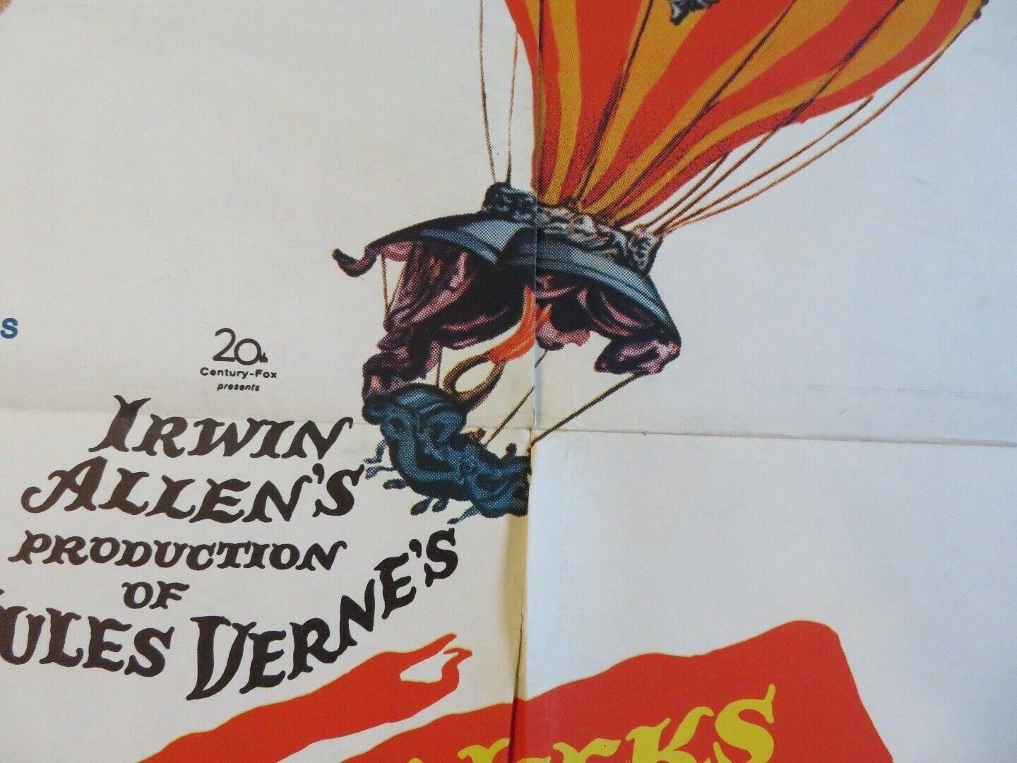 FIVES WEEKS IN A BALLOON US ONE SHEET POSTER PETER LORRE RED BUTTONS 1962 Movie posters