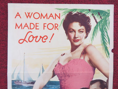 FLAME OF THE ISLANDS US INSERT (14"x 36") POSTER YVONNE DE CARLO H. DUFF 1955 Rendezvous Cinema Movie posters