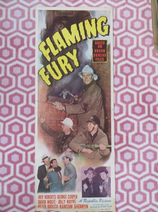FLAMING FURY US INSERT (14"x 36") POSTER ROY ROBERTS GEORGE COOPER 1949 Movie posters