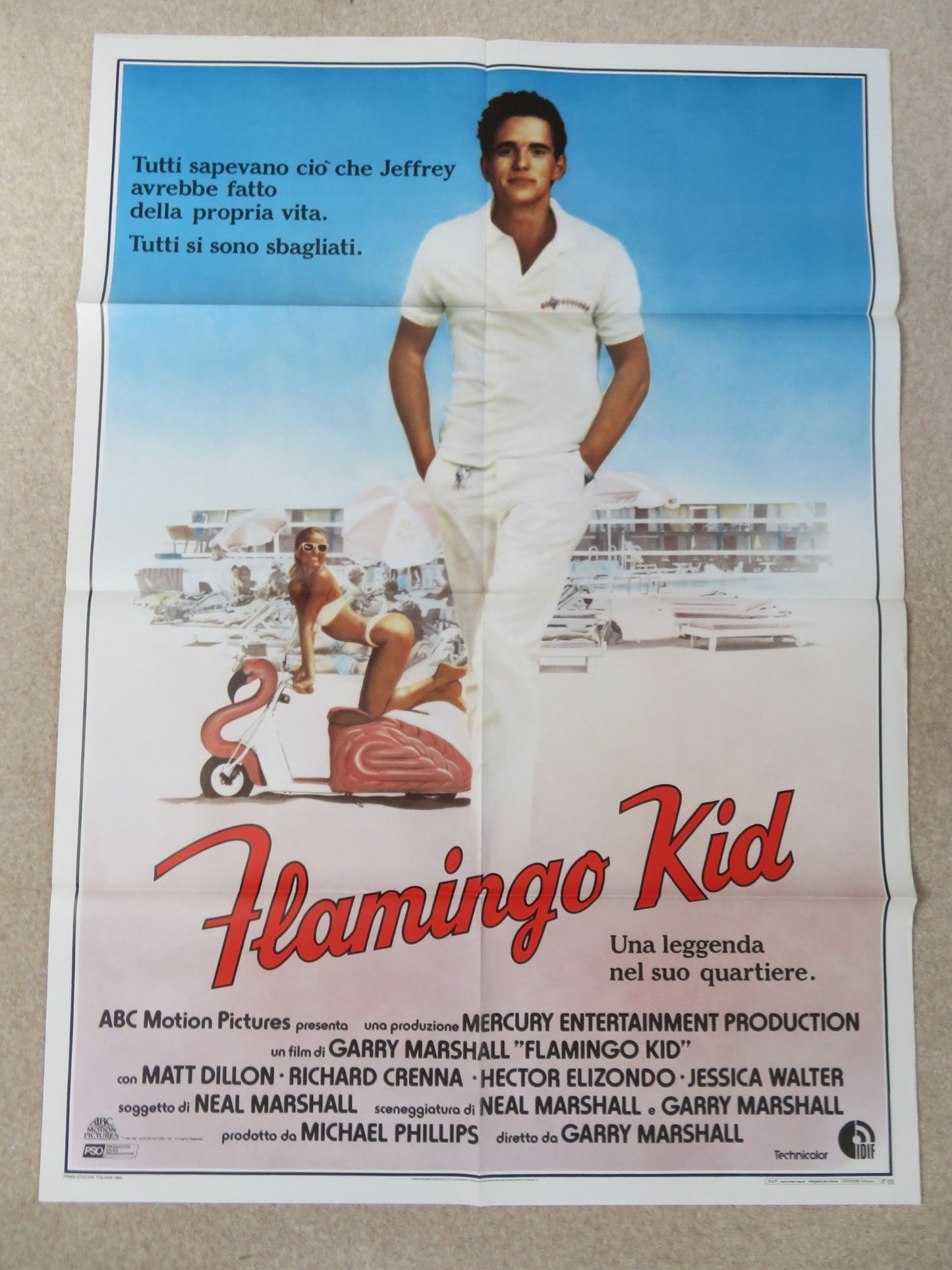 FLAMINGO KID ITALIAN 2 FOGLIO POSTER MATT DILLON HECTOR ELIZONDO 1984 Rendezvous Cinema Movie posters