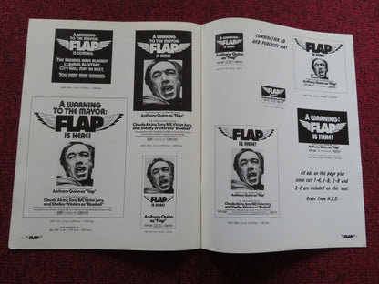 FLAP US PRESSBOOK UNCUT AND SUPPLEMENT ANTHONY QUINN CLAUDE AKINS 1970 Rendezvous Cinema Movie posters