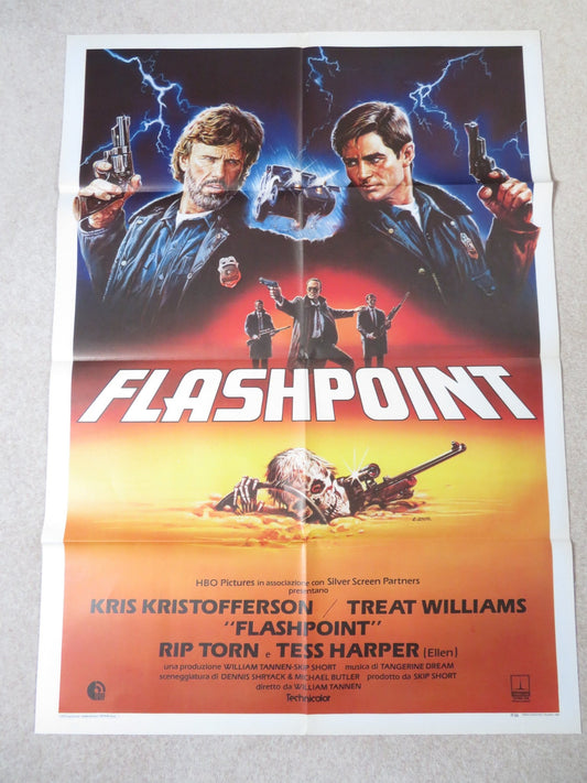 FLASHPOINT ITALIAN 2 FOGLIO POSTER KRIS KRISTOFFERSON TREAT WILLIAMS 1984 Rendezvous Cinema Movie posters