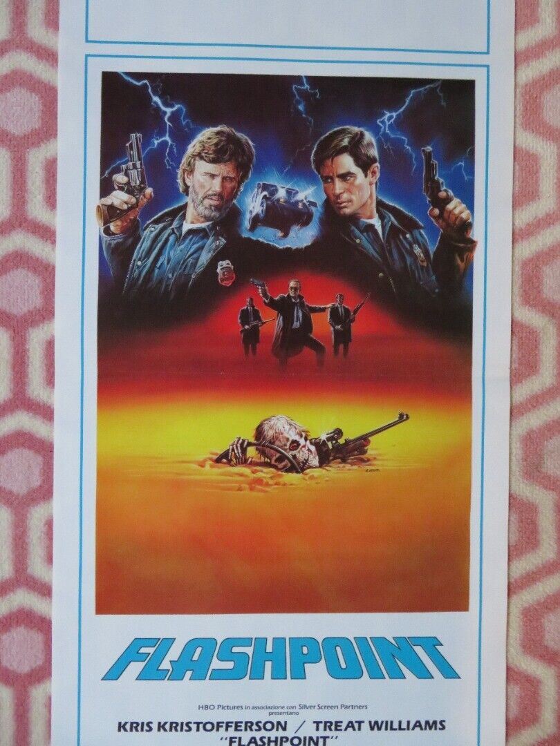 FLASHPOINT ITALIAN LOCANDINA (27.5"x13") POSTER KRIS KRISTOFFERSON 1985 Movie posters