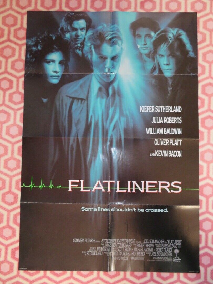 FLATLINERS FOLDED US ONE SHEET POSTER KIEFER SUTHERLAND JULIA ROBERTS 1990 Movie posters