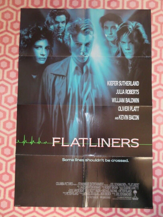 FLATLINERS FOLDED US ONE SHEET POSTER KIEFER SUTHERLAND JULIA ROBERTS 1990 Movie posters