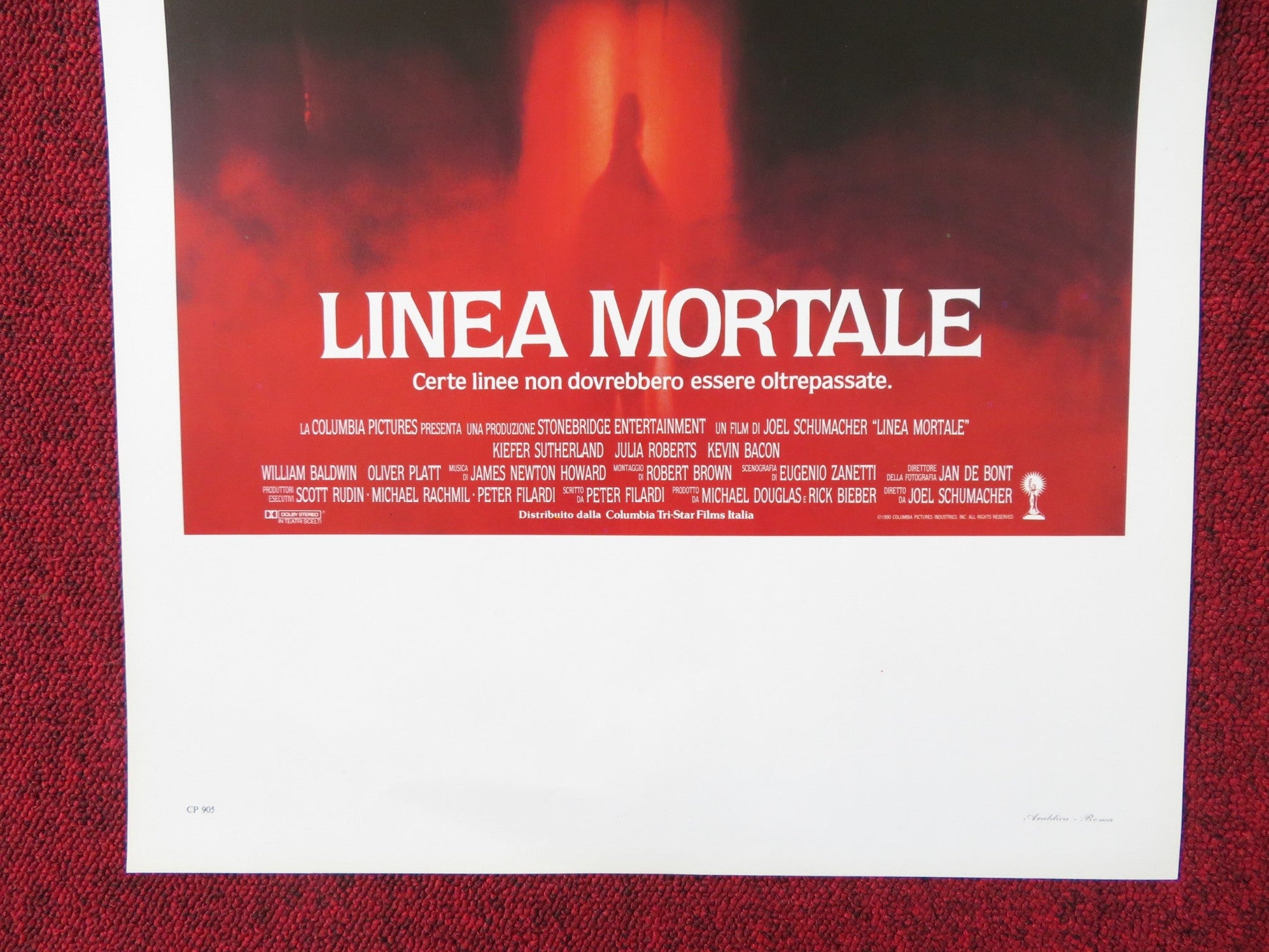FLATLINERS ITALIAN LOCANDINA POSTER KIEFER SUTHERLAND JULIA ROBERTS 1990 Rendezvous Cinema Movie posters