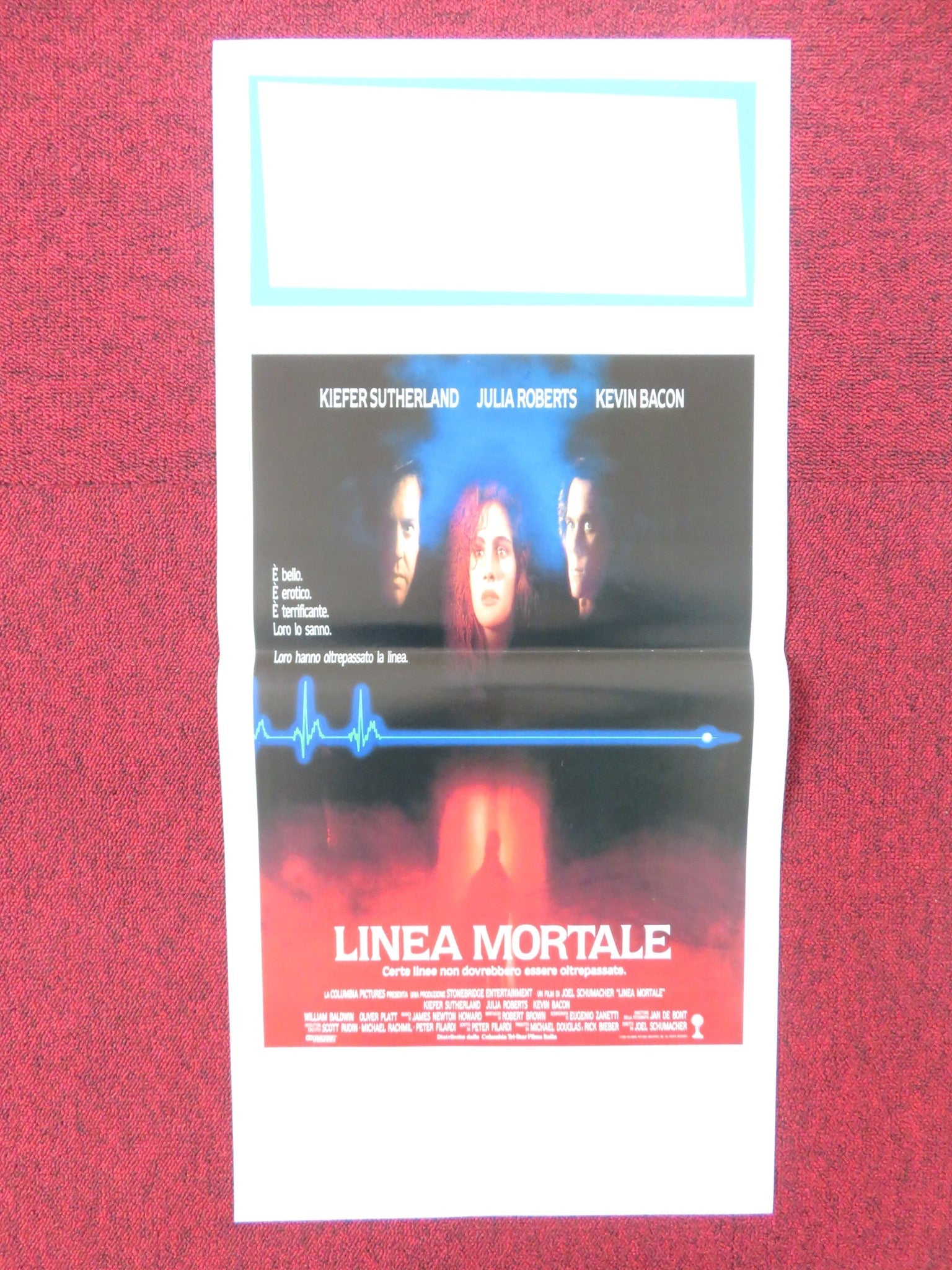 FLATLINERS ITALIAN LOCANDINA POSTER KIEFER SUTHERLAND JULIA ROBERTS 1990 Rendezvous Cinema Movie posters