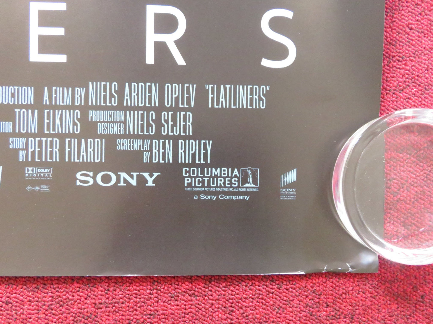 FLATLINERS UK QUAD (30"x 40") ROLLED POSTER ELLIOT PAGE DIEGO LUNA 2017 Rendezvous Cinema Movie posters