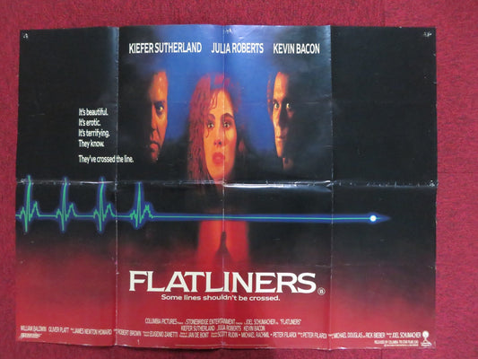 FLATLINERS UK QUAD POSTER FOLDED SUTHERLAND JULIA ROBERTS KEVIN BACON 1990 Rendezvous Cinema Movie posters