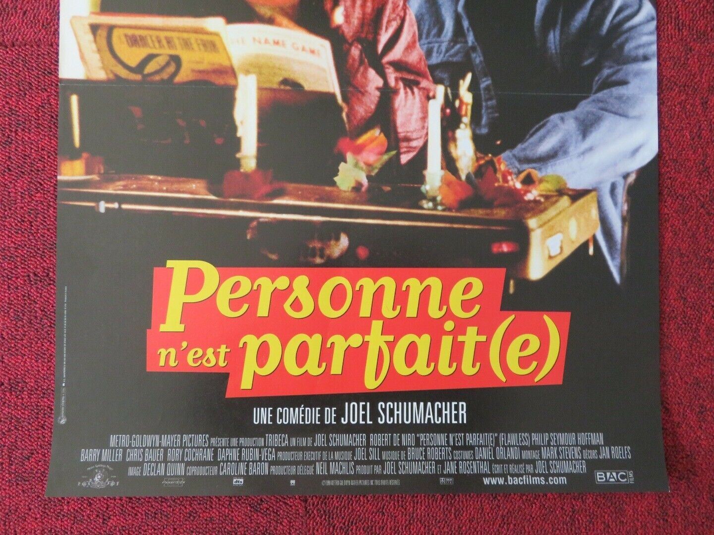 FLAWLESS FRENCH (15"x 21") POSTER ROBERT DENIRO PHILIP SEYMOUR HOFFMAN 1999 Movie posters