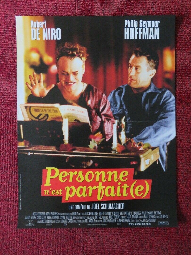 FLAWLESS FRENCH (15"x 21") POSTER ROBERT DENIRO PHILIP SEYMOUR HOFFMAN 1999 Movie posters