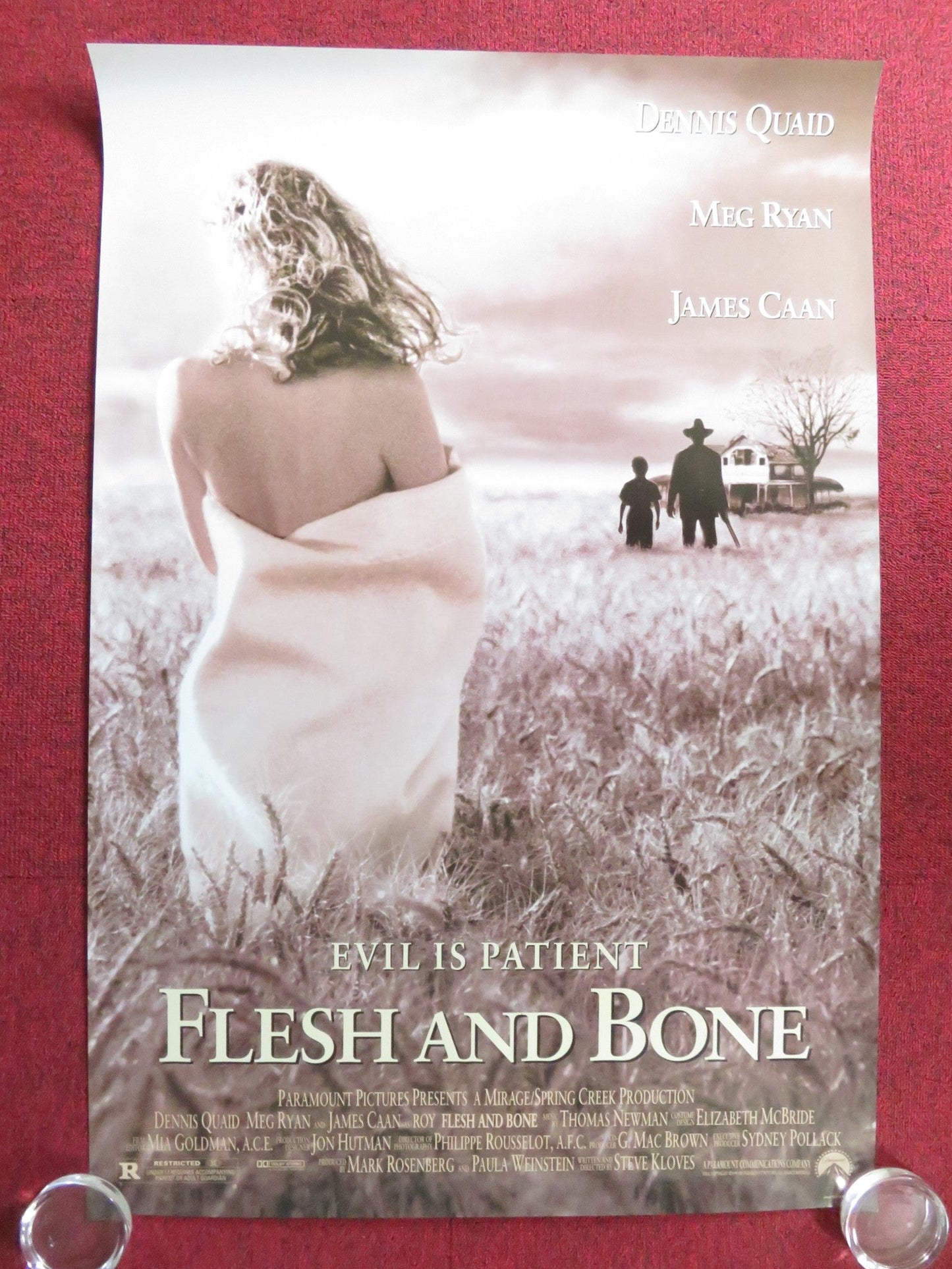 FLESH AND BONE US ONE SHEET ROLLED POSTER JAMES CAAN DENNIS QUAID MEG RYAN 1993 Rendezvous Cinema Movie posters