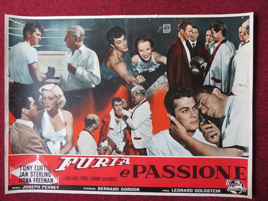 FLESH AND THE FURY / FURIA E PASSIONE ITALIAN FOTOBUSTA POSTER TONY CURTIS 1952 Movie posters