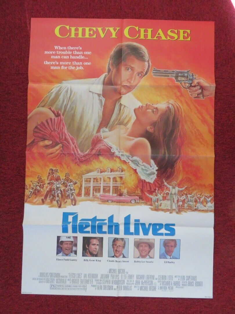 FLETCH LIVES FOLDED US ONE SHEET POSTER CHEVY CHASE HAL HOLBROOK 1989 - Rendezvous Cinema